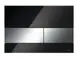 TECE-TECEsquare-WC-Betaetigungsplatte-Zweimengentechnik-Glas-schwarz-glaenzend-Tasten-Chrom-glaenzend-9240807 gallery number 1